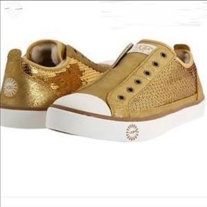 gold sequin sneakers